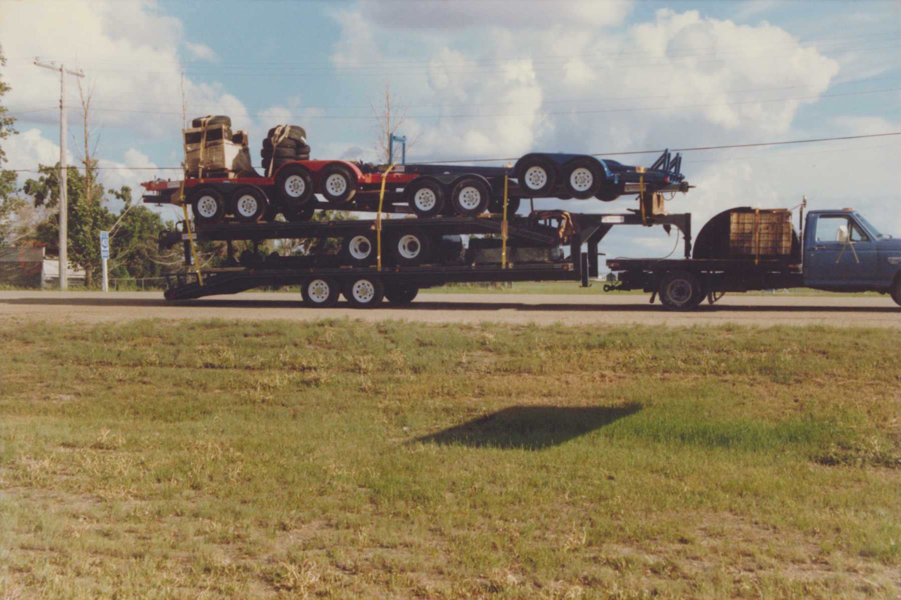 Load of trailers awaiting delivery