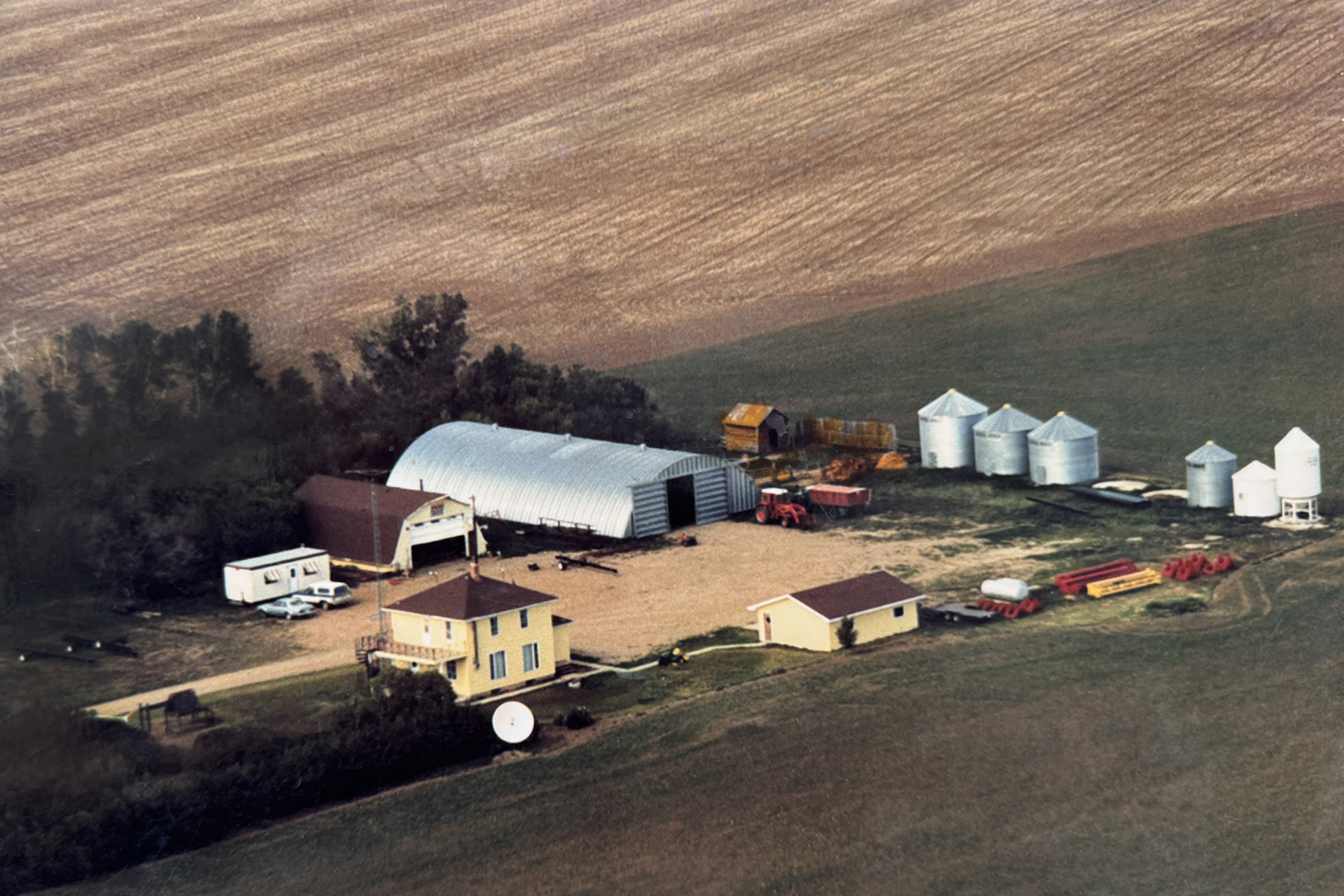 Aerial photo of the Brown Farm